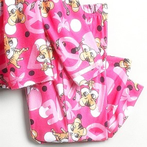 JOE BOXER Pajama Pant Set Toddler Girls 2-PC Sleepwear Baby Tiger PJs 4T VTG - Picture 3 of 3